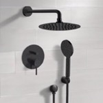 Remer SFH83 Matte Black Rain Shower System with Handheld, Rain Shower Head, Shower Faucet Set